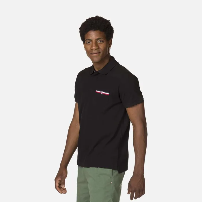 Men Men039s Pocket Logo Polo Shirt Black200 Rossignol Polos and Tees
