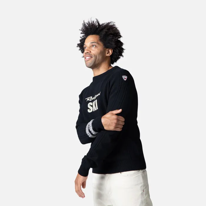 Men Men039s Signature Knit Sweater Black200 Rossignol Sweatshirts and Pullovers