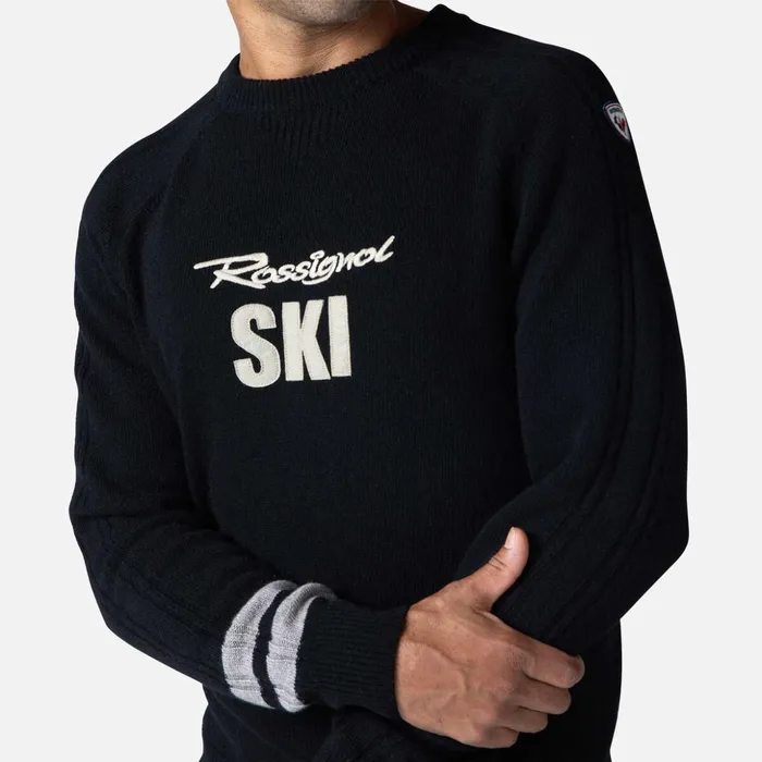 Men Men039s Signature Knit Sweater Black200 Rossignol Sweatshirts and Pullovers