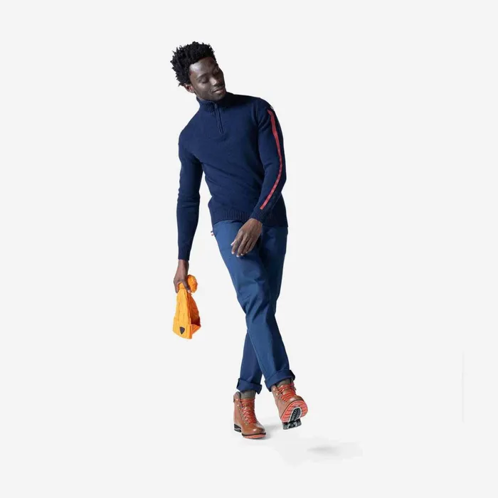 Men Men039s Signature Sleeve Knit Sweater Darknavy715 Rossignol Sweatshirts and Pullovers