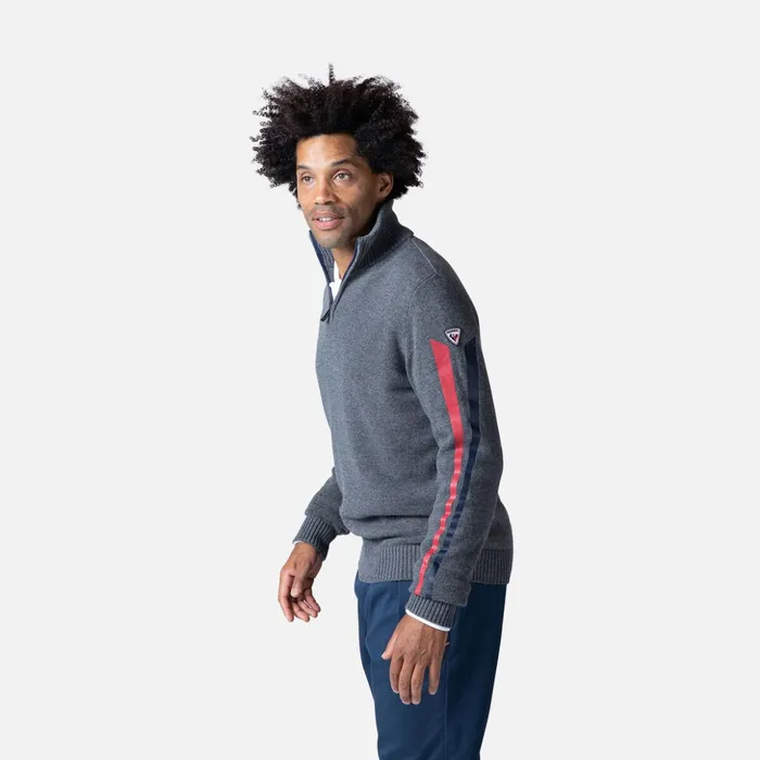 Men Men039s Signature Sleeve Knit Sweater Heathergrey280 Rossignol Sweatshirts and Pullovers