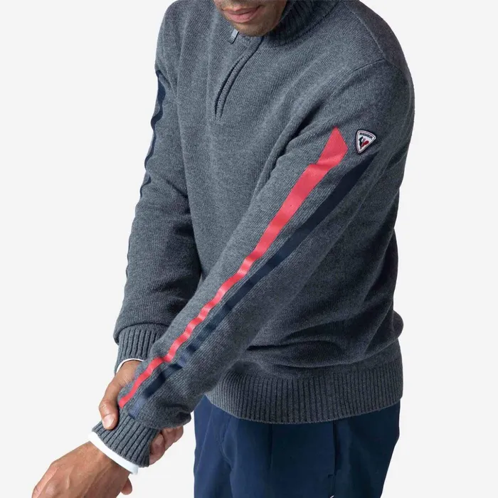 Men Men039s Signature Sleeve Knit Sweater Heathergrey280 Rossignol Sweatshirts and Pullovers
