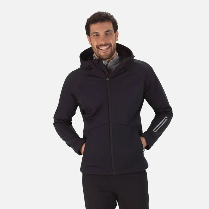 Men Men039s Softshell Hooded Jacket Black200 Rossignol Ski and Snowboard Jackets
