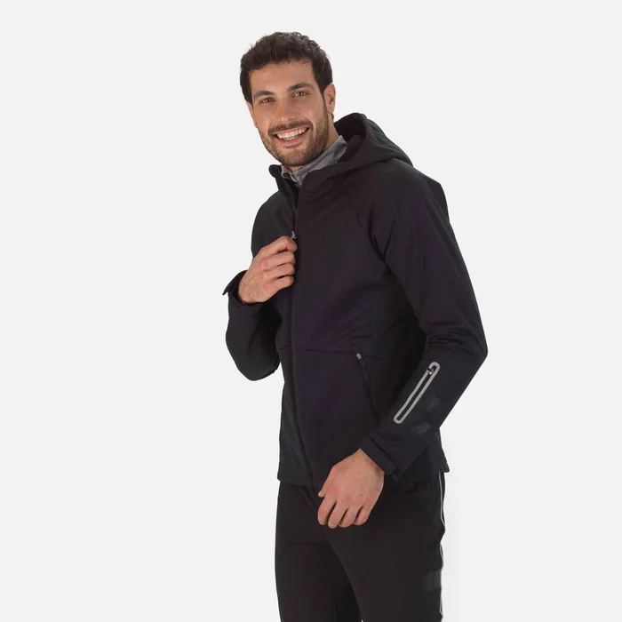 Men Men039s Softshell Hooded Jacket Black200 Rossignol Ski and Snowboard Jackets