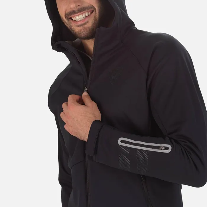 Men Men039s Softshell Hooded Jacket Black200 Rossignol Ski and Snowboard Jackets