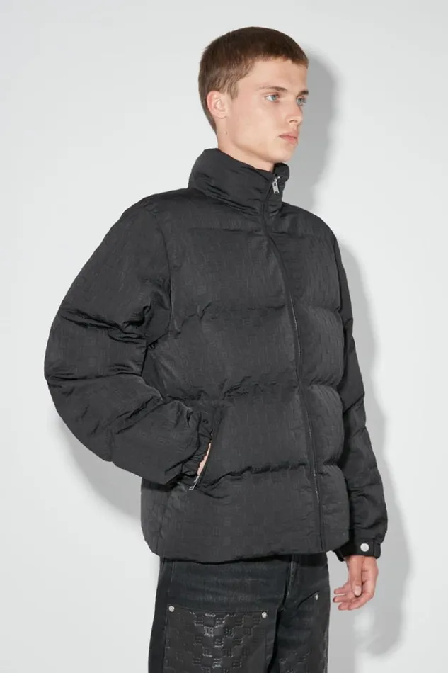 Men Outerwear MISBHV Monogram Embossed Puffer Black