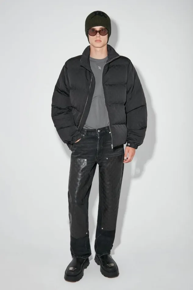Men Outerwear MISBHV Monogram Embossed Puffer Black