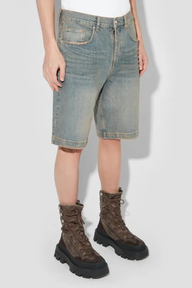 Men Shorts MISBHV Sunset Wash Baggy Denim Shorts Blue