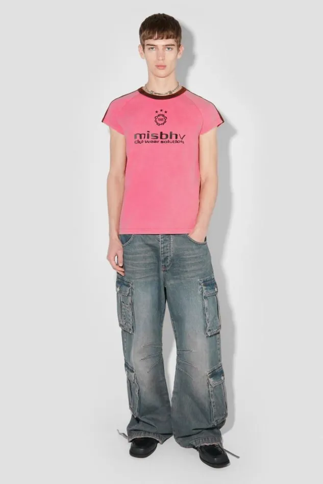 Men TShirts MISBHV Hools TShirt Washed Pink