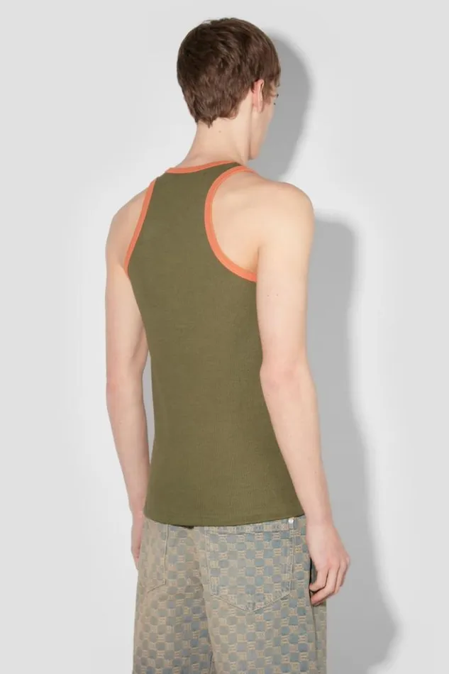Men TShirts MISBHV M Tank Top Green Orange
