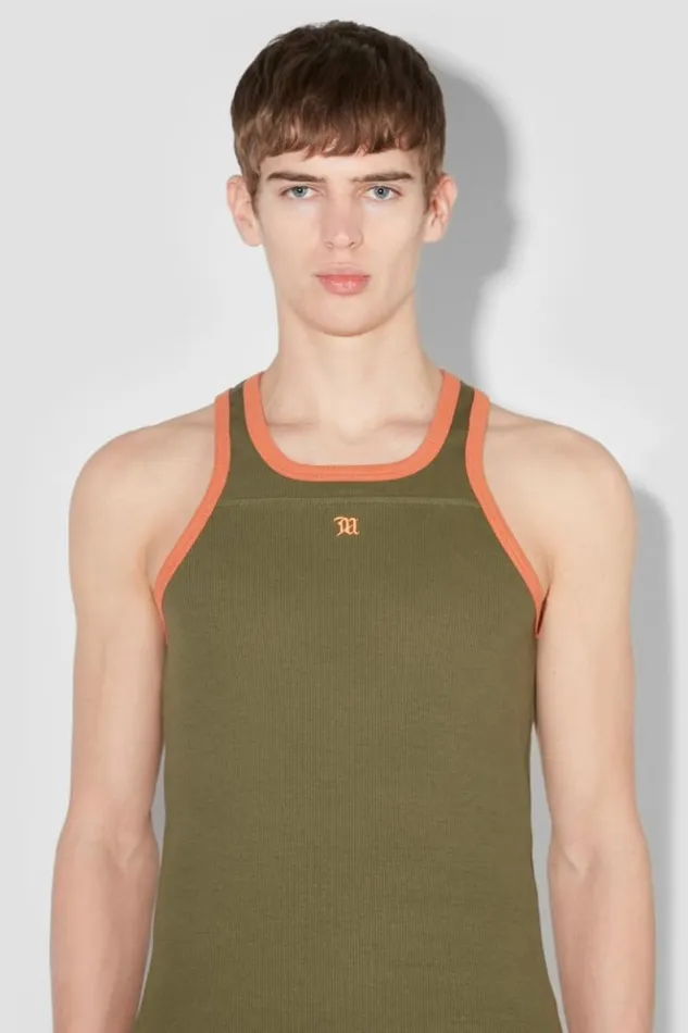 Men TShirts MISBHV M Tank Top Green Orange