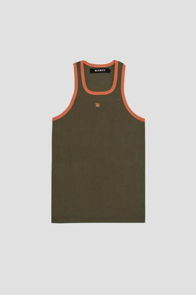 Men TShirts MISBHV M Tank Top Green Orange
