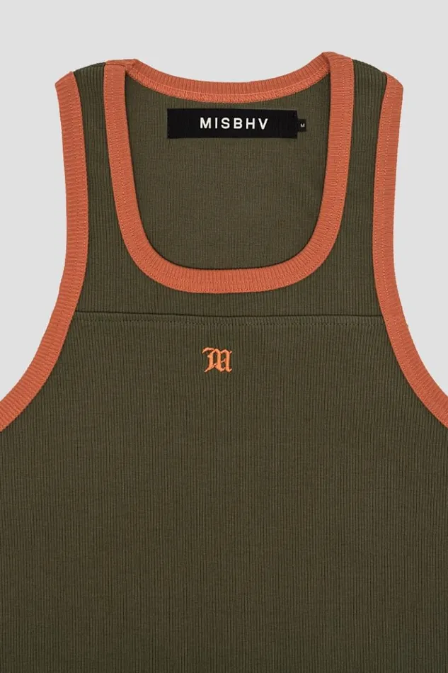 Men TShirts MISBHV M Tank Top Green Orange