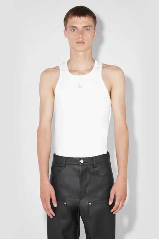 Men TShirts MISBHV The M Tank Top White
