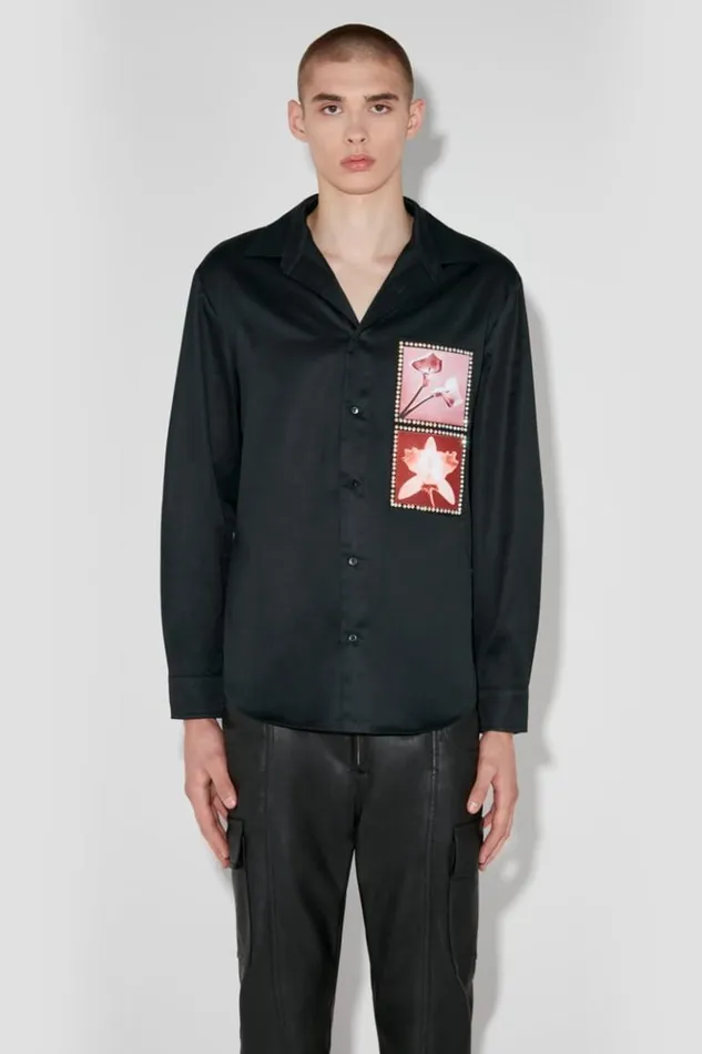 Men Tops MISBHV Lily Orchid Robert Mapplethorpe Shirt Black