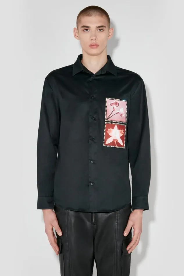 Men Tops MISBHV Lily Orchid Robert Mapplethorpe Shirt Black
