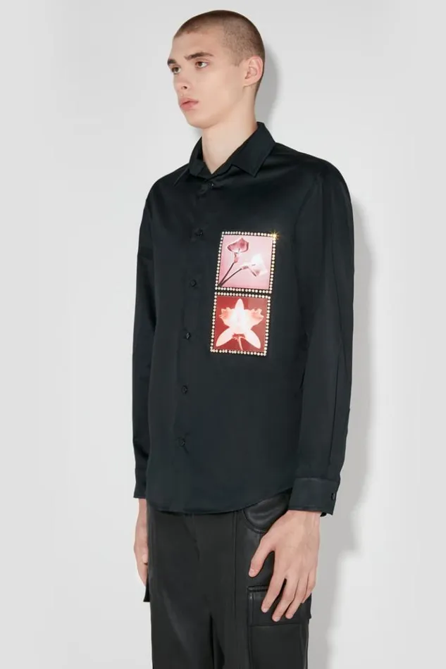 Men Tops MISBHV Lily Orchid Robert Mapplethorpe Shirt Black