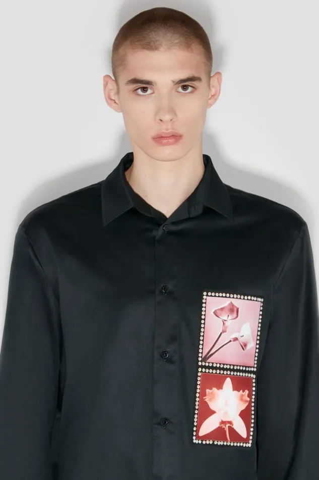 Men Tops MISBHV Lily Orchid Robert Mapplethorpe Shirt Black