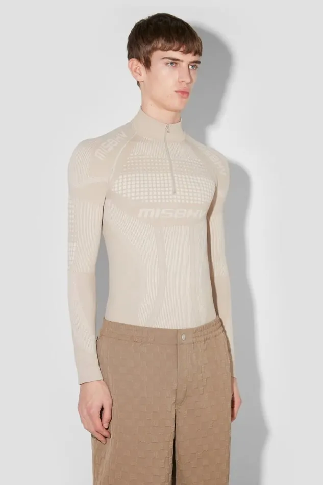 Men Tops MISBHV Sport Europa QuarterZip Longsleeve Beige