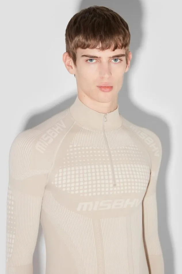 Men Tops MISBHV Sport Europa QuarterZip Longsleeve Beige