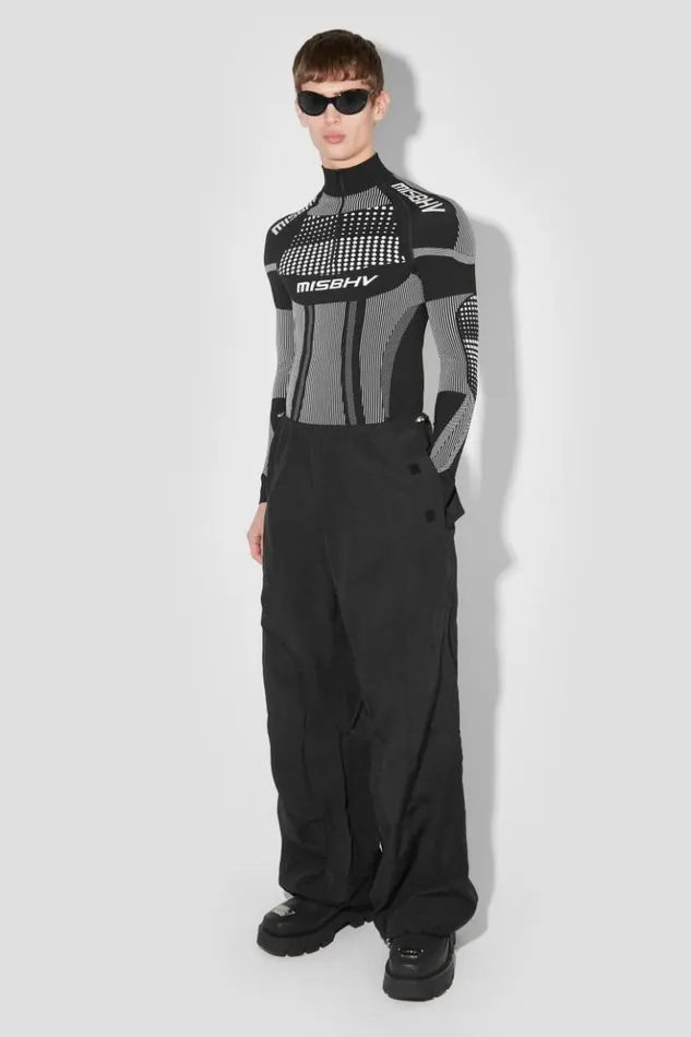 Men Tops MISBHV Sport Europa QuarterZip Longsleeve Blackwhite