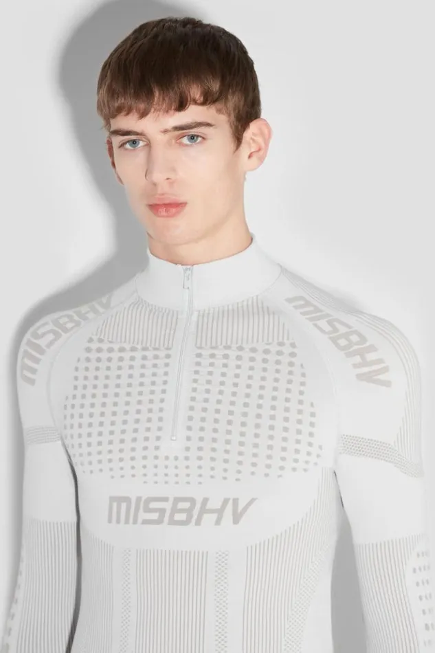 Men Tops MISBHV Sport Europa QuarterZip Longsleeve Light Grey