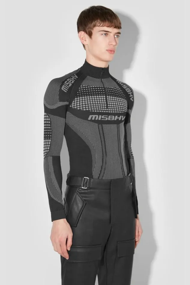 Men Tops MISBHV Sport Europa QuarterZip Longsleeve Muted Black