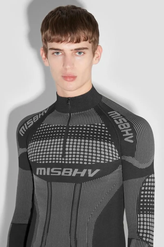 Men Tops MISBHV Sport Europa QuarterZip Longsleeve Muted Black