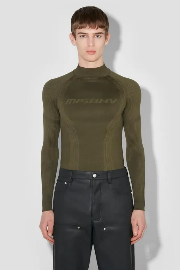 Men Tops MISBHV Sport Longsleeve Grunge Olive