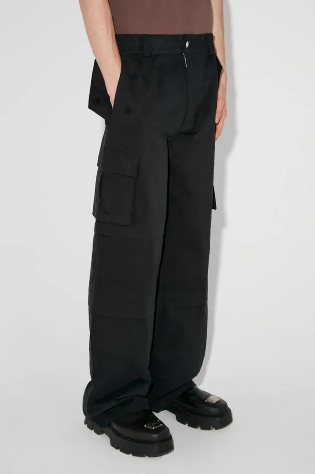 Men Trousers MISBHV Baggy Work Trousers Black