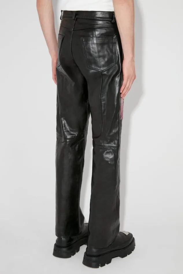 Men Trousers MISBHV LilyOrchid Robert Mapplethorpe Leather Trousers Black