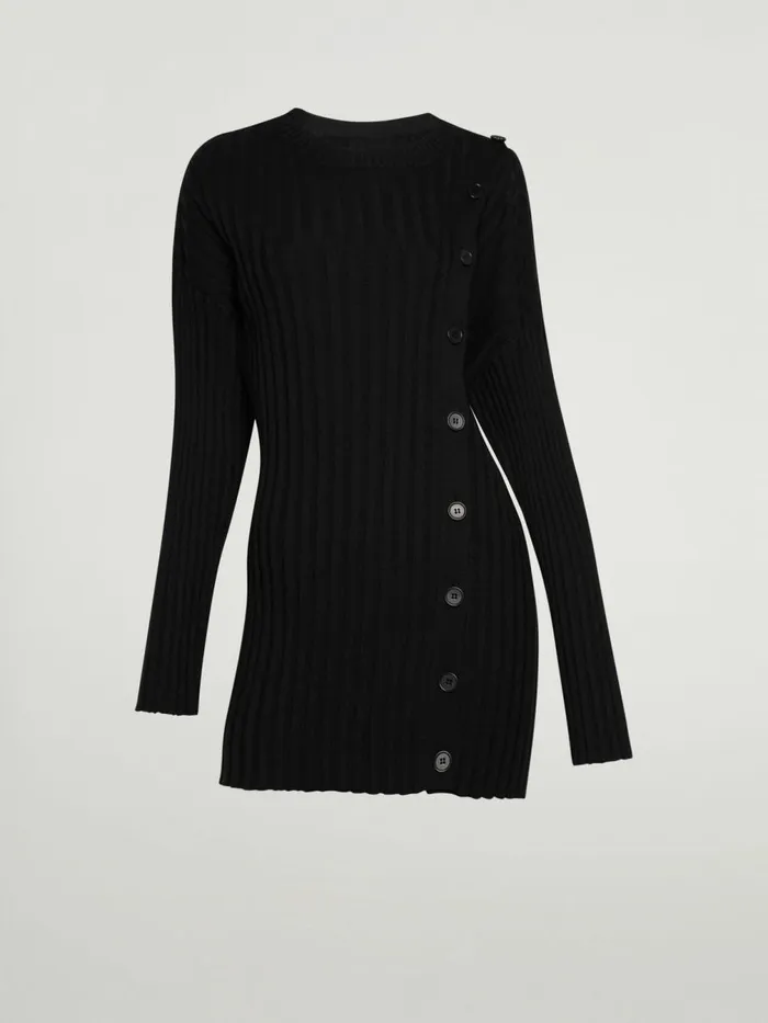 Merino Detach Top Long Sleeves Black Women Wolford Tops