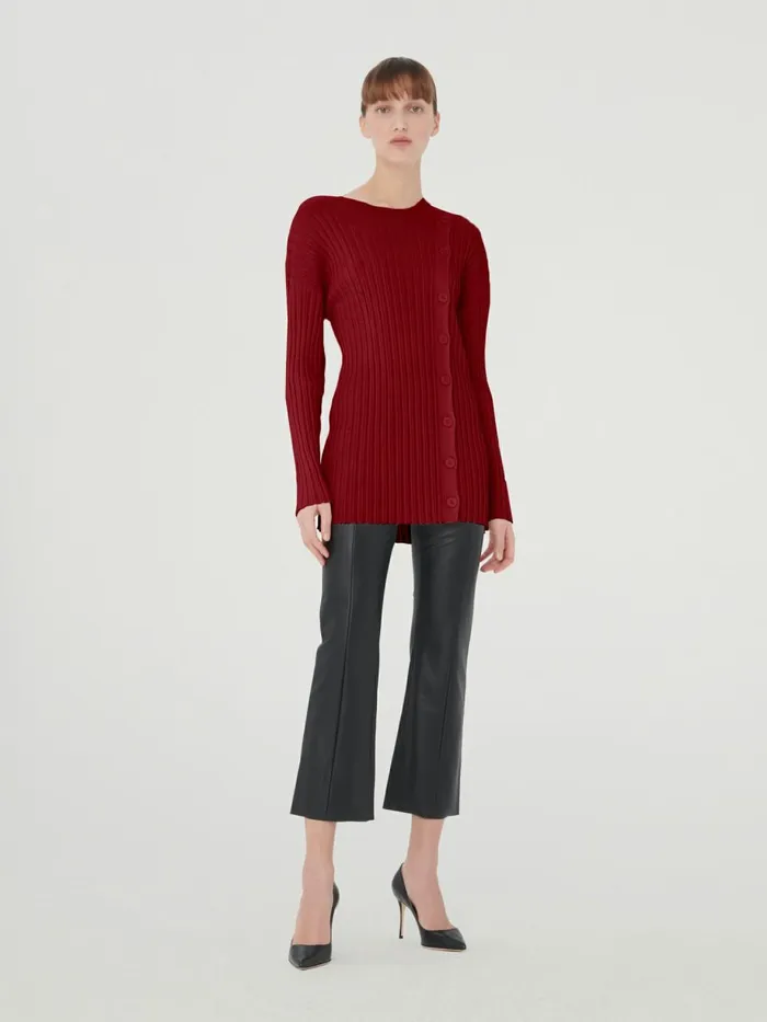 Merino Detach Top Long Sleeves Soft Cherry Women Wolford Tops