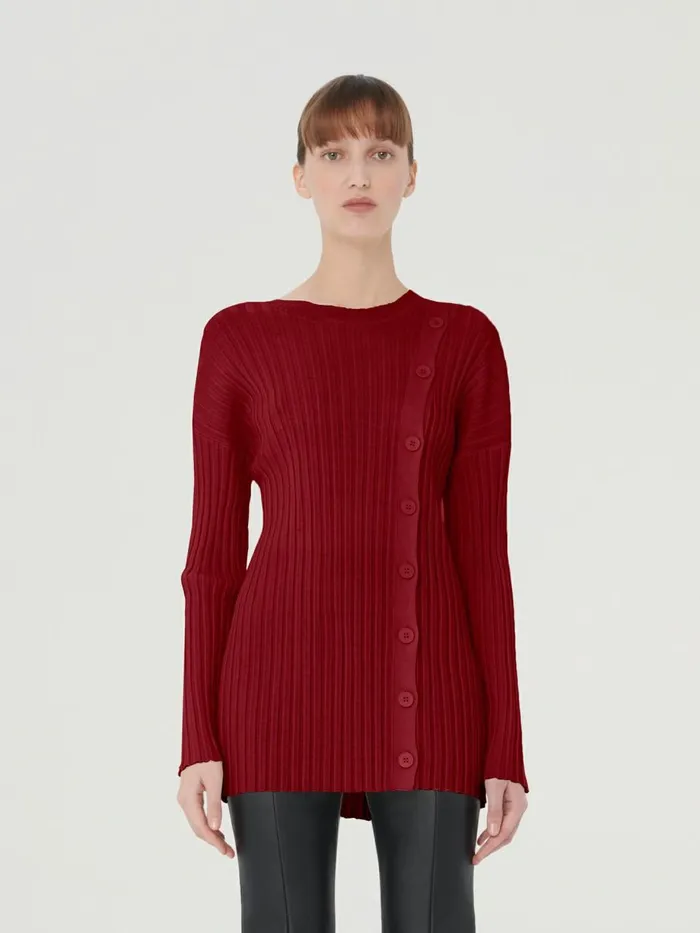 Merino Detach Top Long Sleeves Soft Cherry Women Wolford Tops