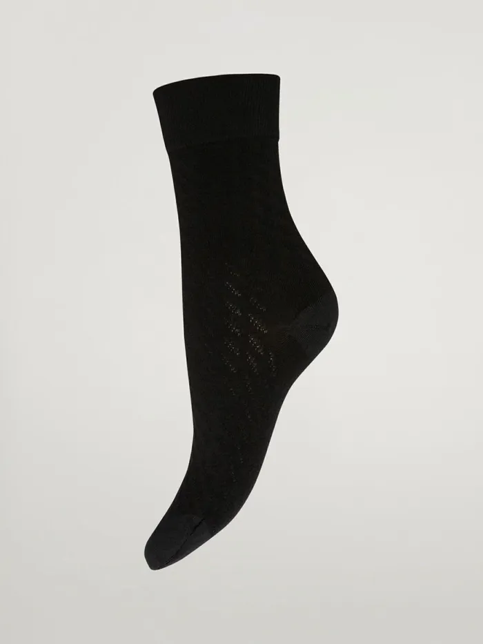 Merino Jacquard Socks Black Women Wolford Socks