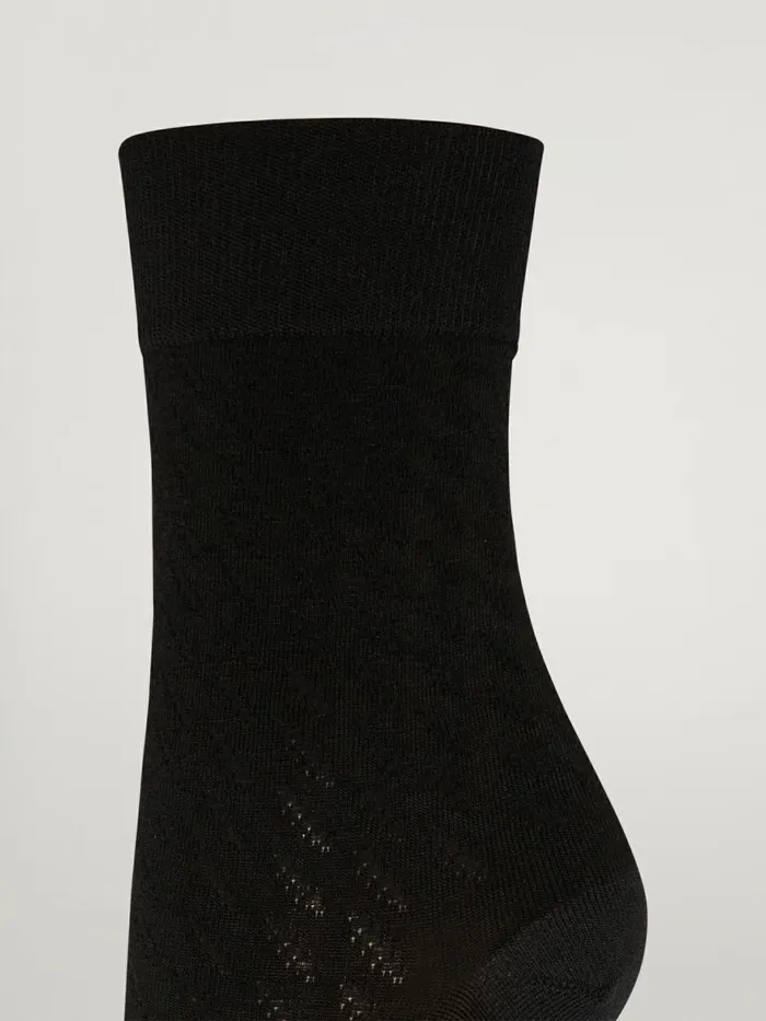 Merino Jacquard Socks Black Women Wolford Socks