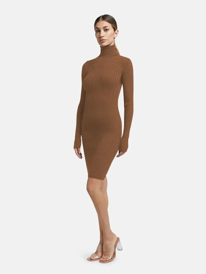 Merino Rib Dress Autumn Leaf Women Wolford Longsleeve Shirts