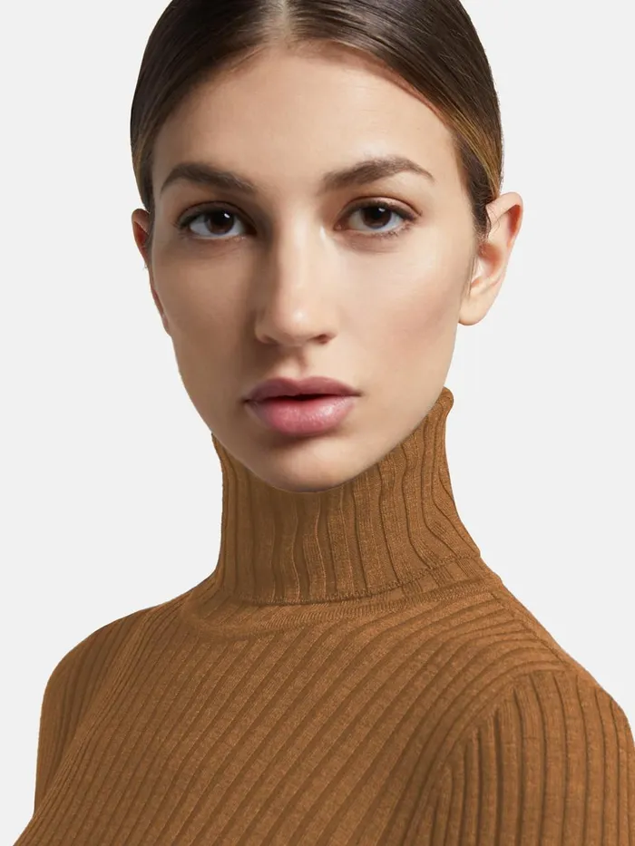 Merino Rib Dress Autumn Leaf Women Wolford Longsleeve Shirts