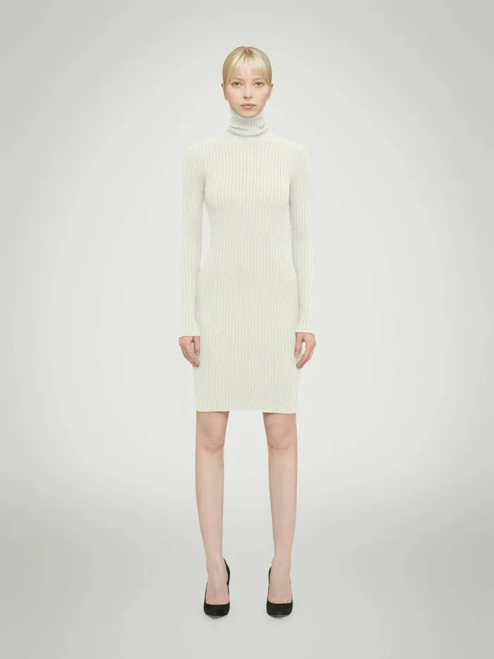 Merino Rib Dress Ecrue Women Wolford Dresses and Skirts