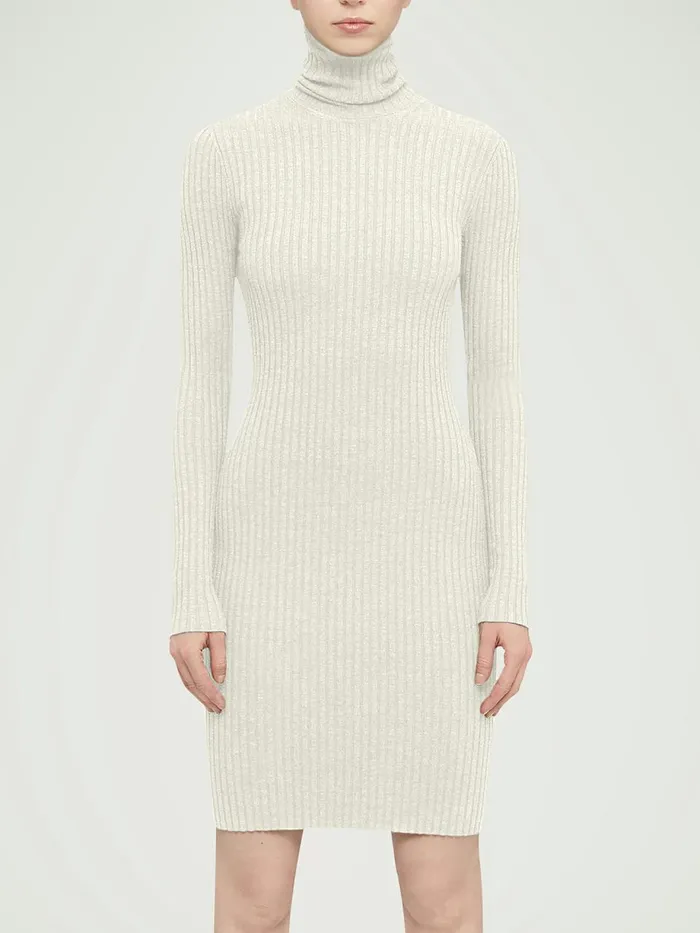 Merino Rib Dress Ecrue Women Wolford Dresses and Skirts