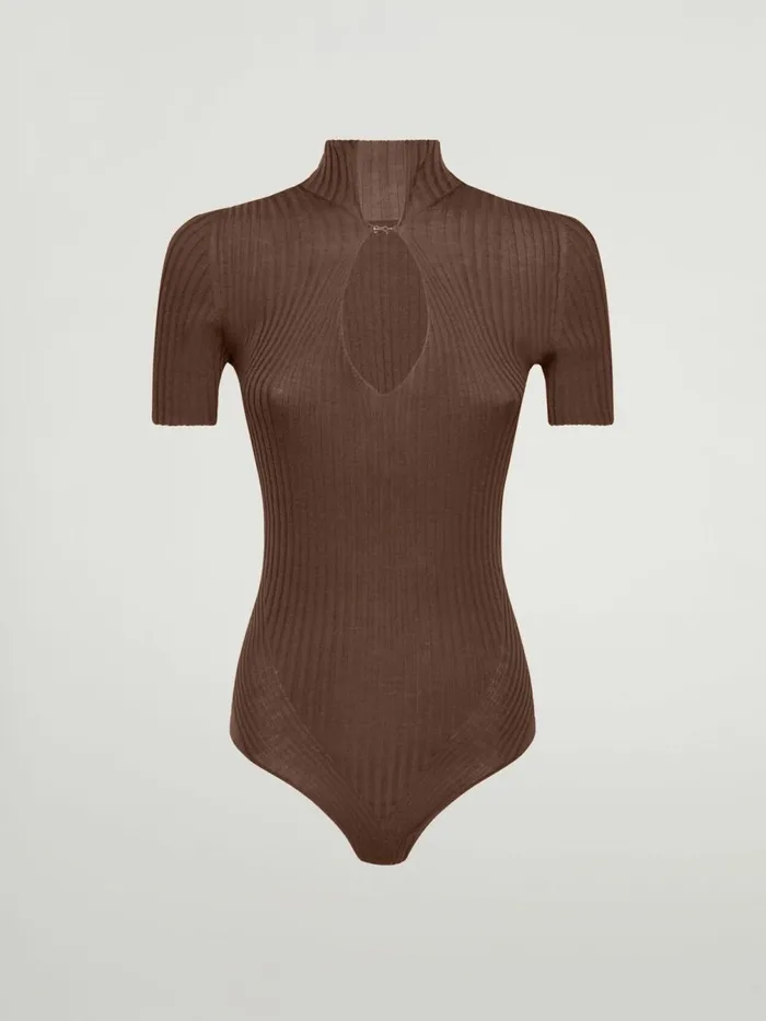 Merino Rib String Body Saba Women Wolford Tops