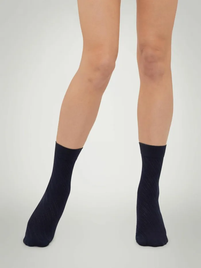 Merino Socks Navy Women Wolford Socks
