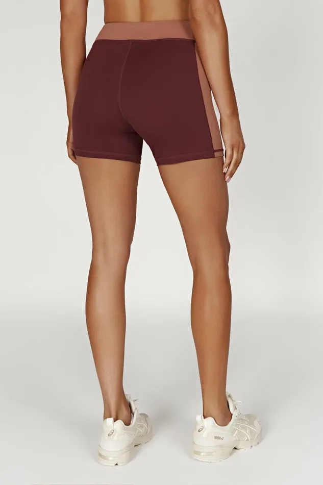 Meshki Activewear Bottoms Women Taleah Two Tone Shorts 8211 MahoganyTan Mahoganytan Meshki Activewear Bottoms Women Taleah Two Tone Shorts 8211 MahoganyTan Mahoganytan