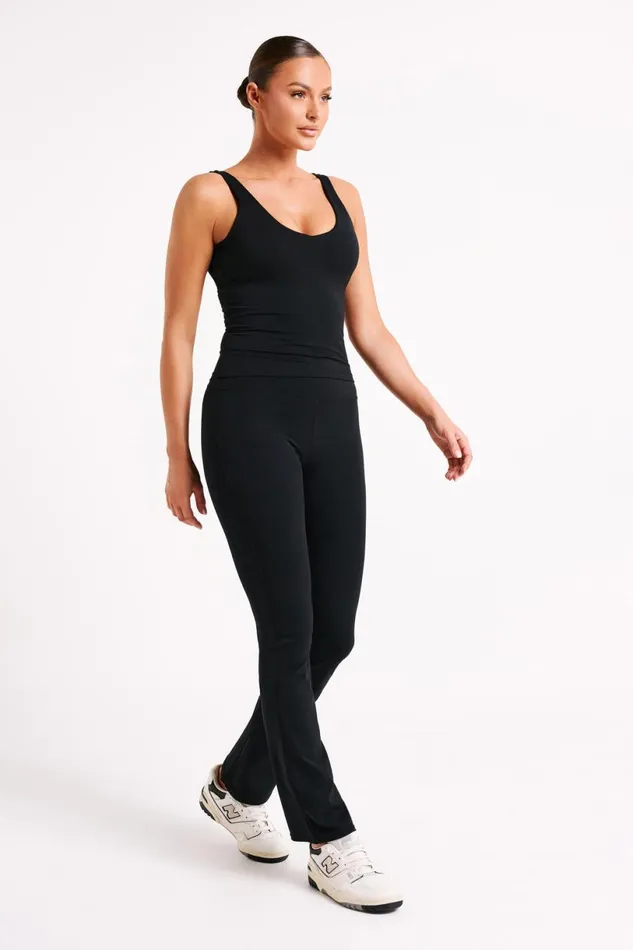 Meshki Activewear Tops Women Nadine Yoga Top 8211 Black Black