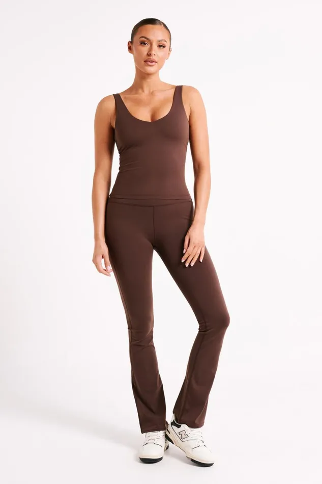 Meshki Activewear Tops Women Nadine Yoga Top 8211 Dark Chocolate Darkchocolate Meshki Activewear Tops Women Nadine Yoga Top 8211 Dark Chocolate Darkchocolate