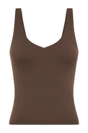 Meshki Activewear Tops Women Nadine Yoga Top 8211 Dark Chocolate Darkchocolate