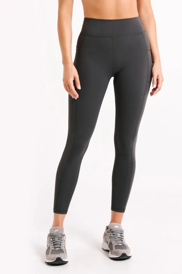 Meshki Activewear Women Briar V Back Leggings With Pockets 8211 Charcoal Charcoal Meshki Activewear Women Briar V Back Leggings With Pockets 8211 Charcoal Charcoal