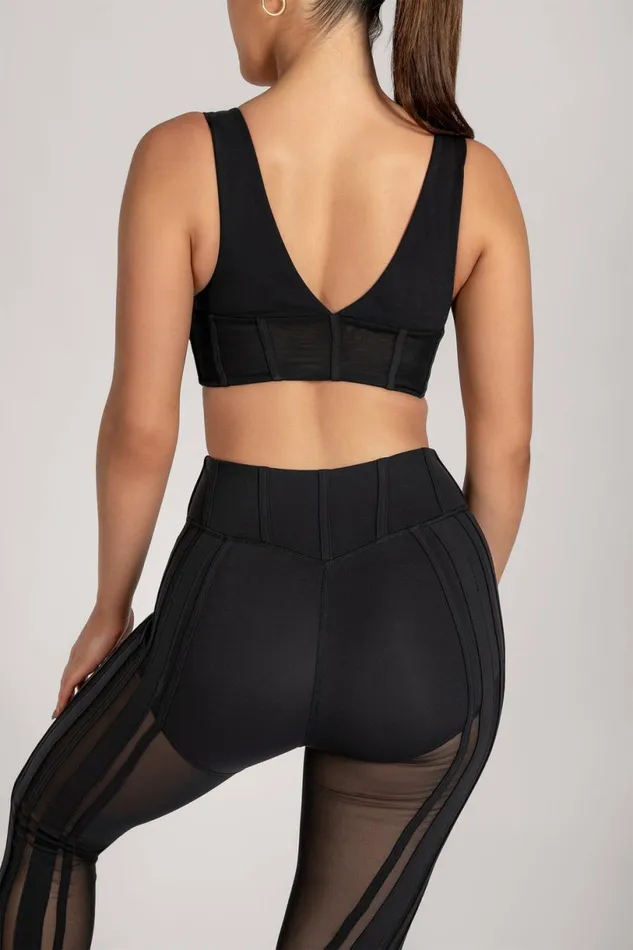Meshki Activewear Women Dion Mesh Pannelled Leggings 8211 Black Black Meshki Activewear Women Dion Mesh Pannelled Leggings 8211 Black Black