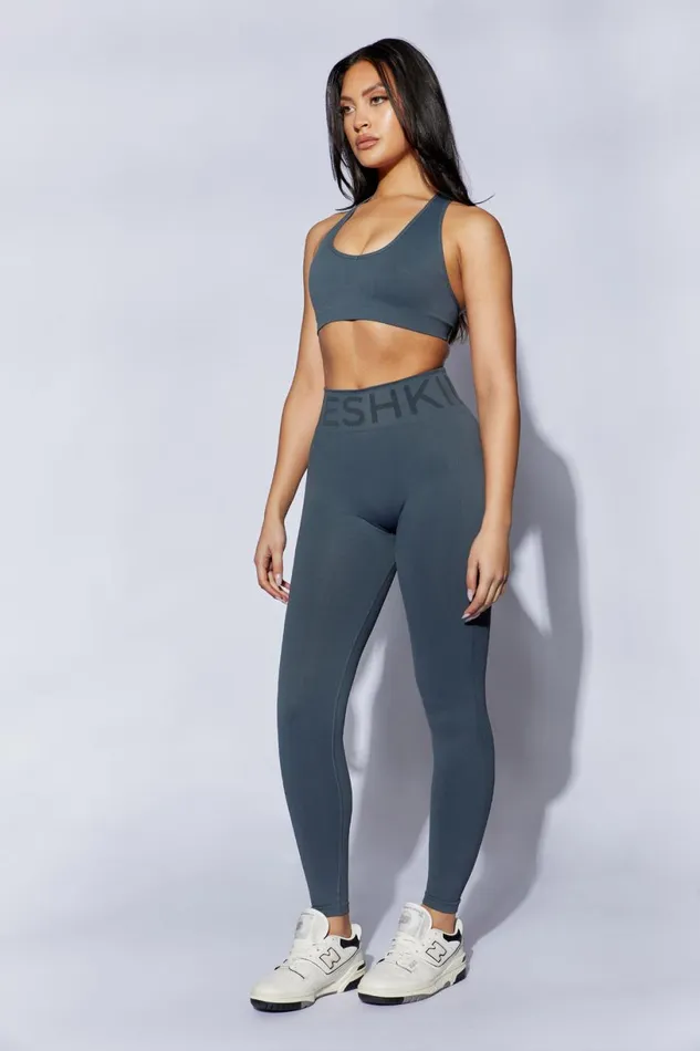 Meshki Activewear Women Leia Seamless Leggings 8211 Charcoal Charcoal