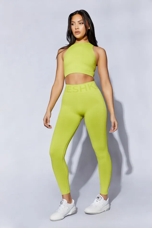 Meshki Activewear Women Pippa Racer Tank Top 8211 Lime Green Limegreen Meshki Activewear Women Pippa Racer Tank Top 8211 Lime Green Limegreen